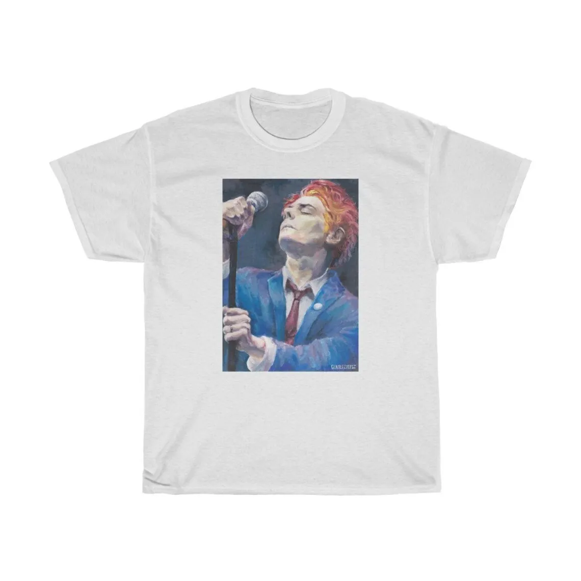 EU Hesitant Alien Gerard Way Portrait Unisex Heavy Cotton Tee Adult Regular Fit Crew Necked Tees