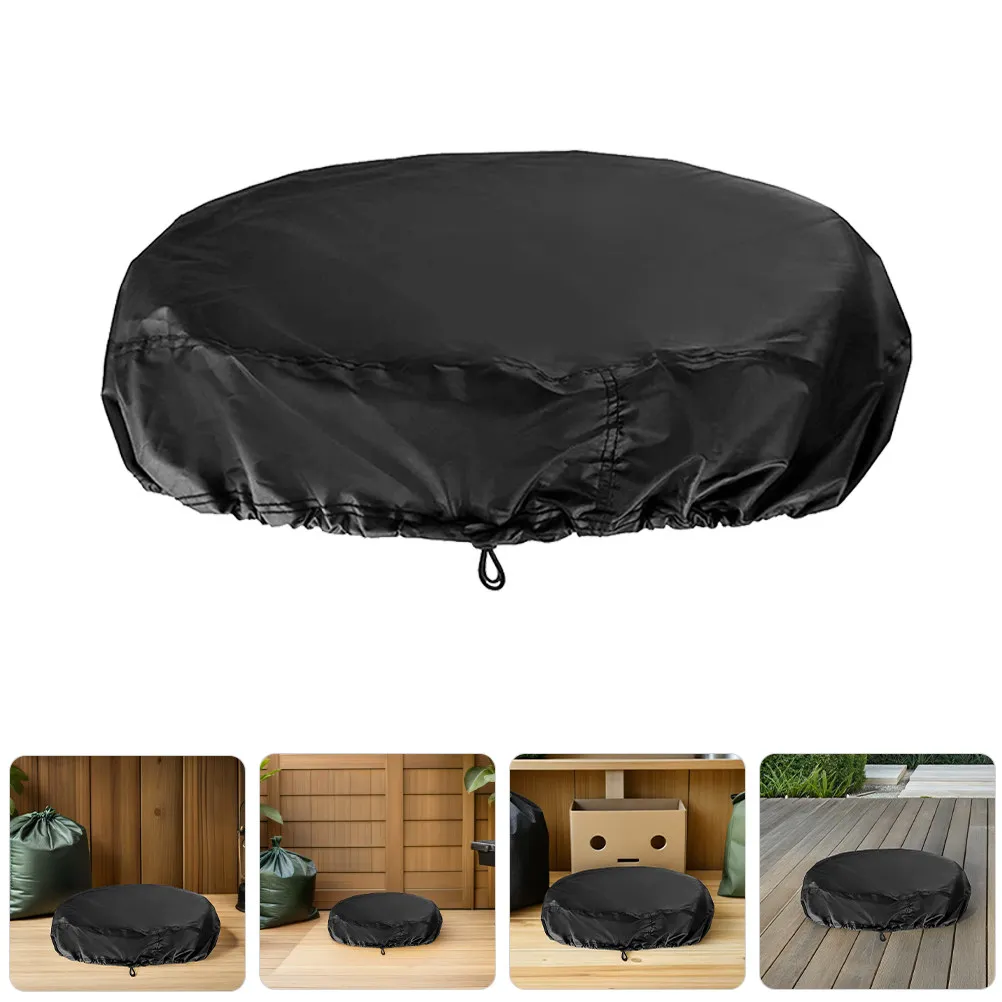 

Oxford Cloth 55 Gallon Drum Lid Cover Heavy Duty Waterproof Reusable Bucket Protector for Rain Outdoor Water Storage Tank