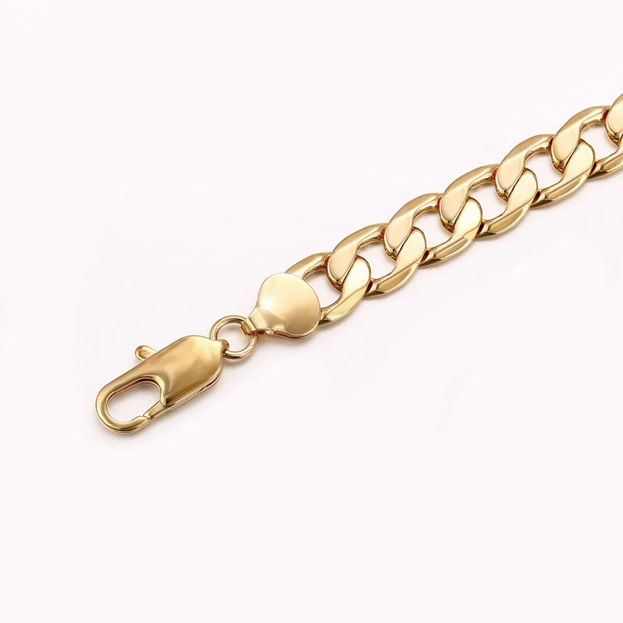 XP Jewelry -- ( 19.5 cm x 10 mm ) Classical Wide Figaro 1:1 Bracelets Necklaces For Men Women 18 k Gold PlatedFashion Jewelry