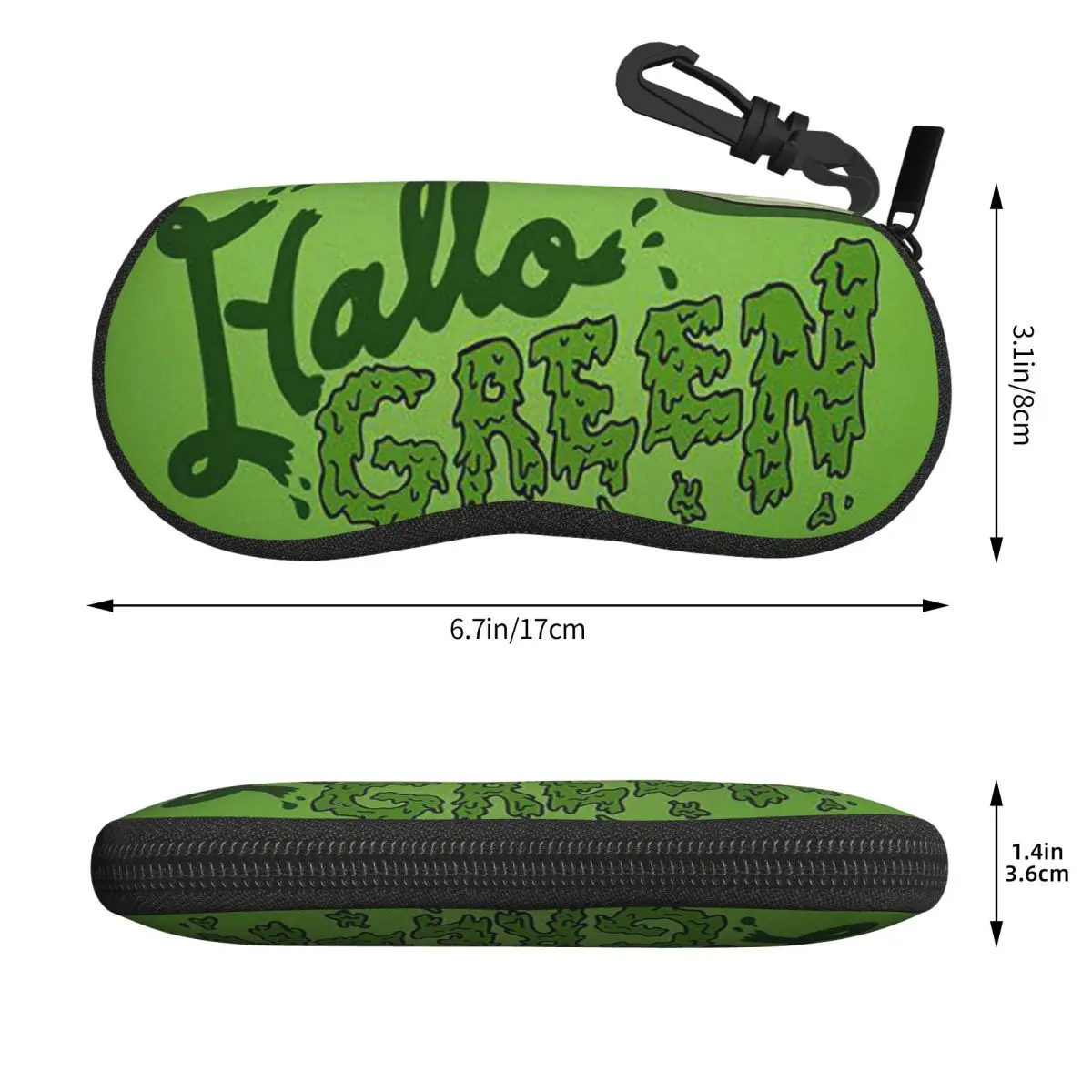 그린 차트루즈 병 유화 그림 음료 쉘 안경 케이스 휴대용 선글라스 박스 여성 남성 소프트 안경 가방 파우치