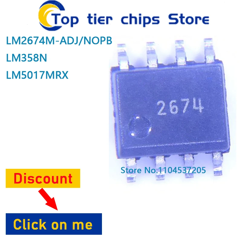 1PCS~10PCS/LOT  LM2674M-ADJ/NOPB LM358N LM5017MRX SOP 100% NEW