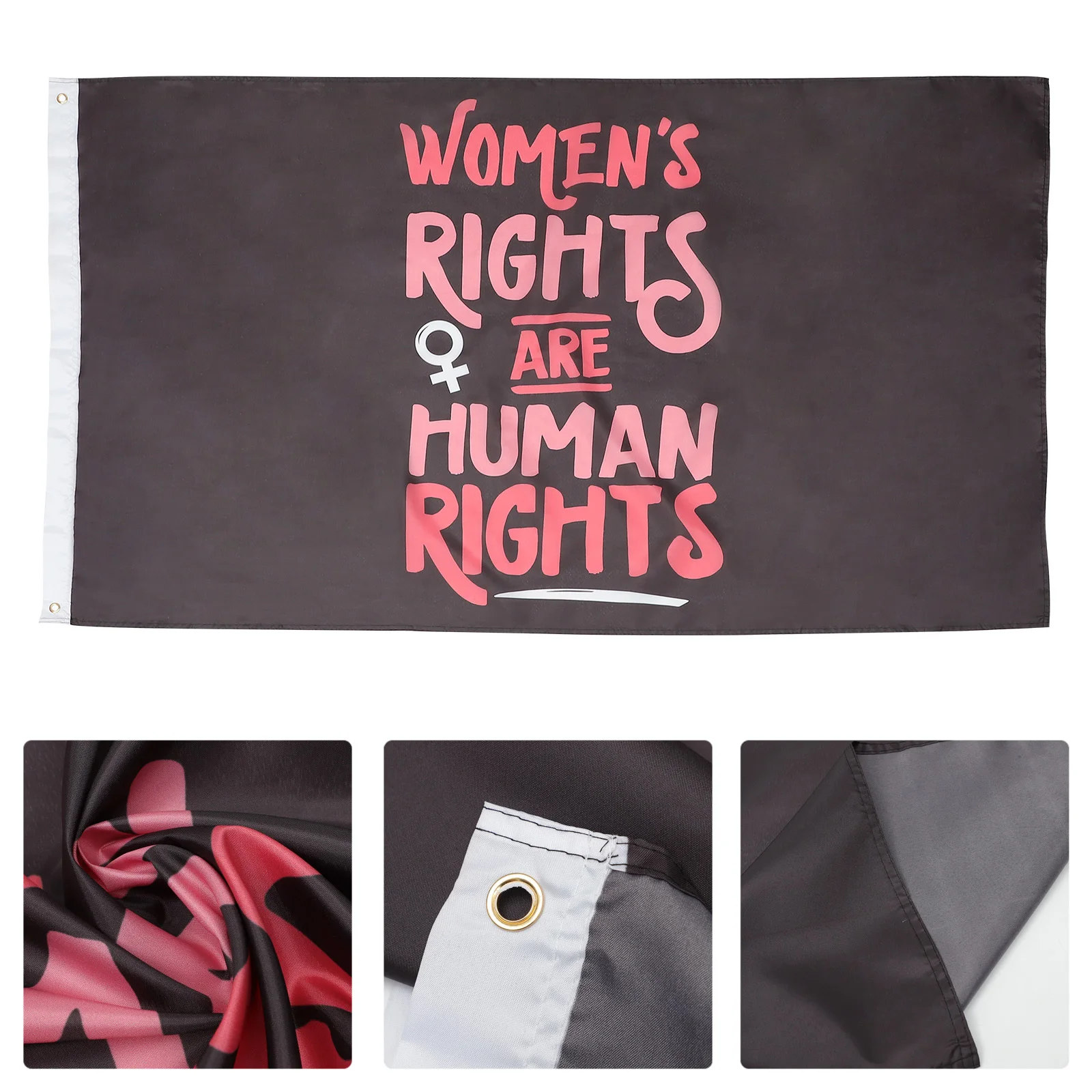 

Women's Rights Are Human Rights Flag Durable Fade Resistant Bright Color Outdoor Banner Perfect for Party Yard Decoration