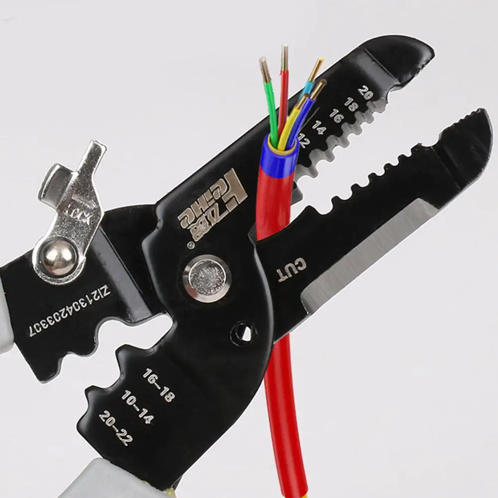 Imagem -03 - Multifuncional Wire Stripper e Alicate de Friso para Eletricistas Fio de Fibra Óptica Puxando e Cortando Alicate de Cabo