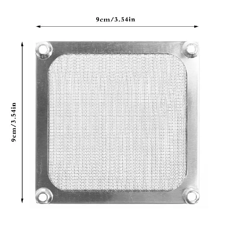 1  80mmx80mm Computer Chassis Fan Dust Filter Mesh PVC Computer PC for Case Fan Dust Proof Filter Cover Grills Blac