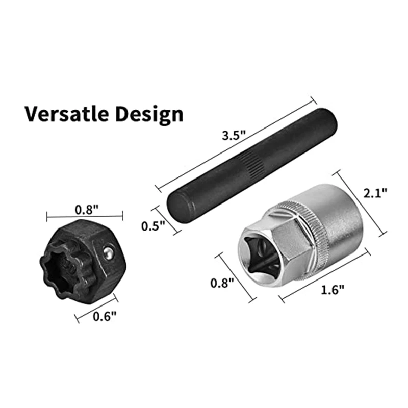 Kit di rimozione del blocco della ruota compatibile, Set di rimozione dei dadi delle alette di bloccaggio della ruota strumento di rimozione del blocco dell'aletta per la rimozione e il bloccaggio