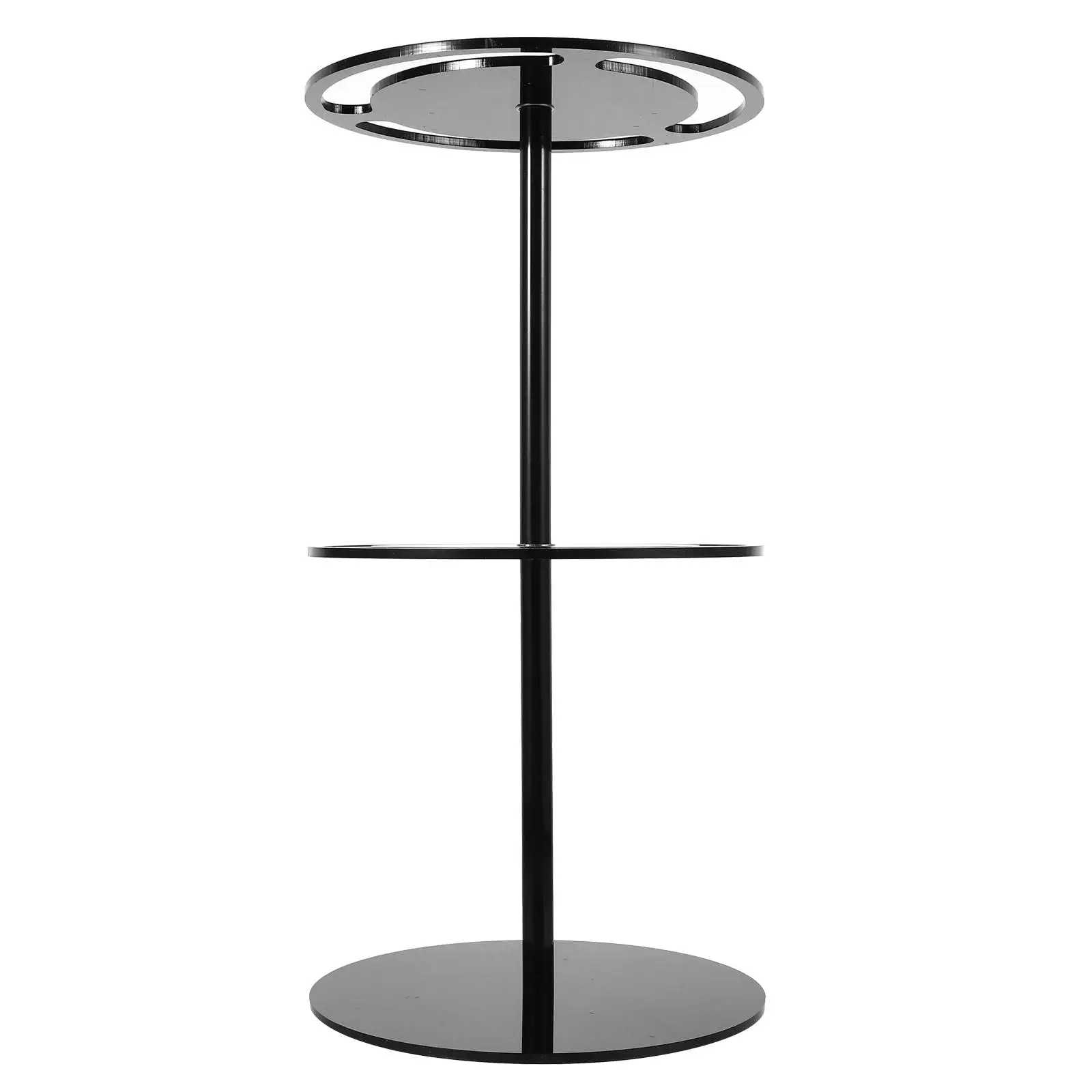 

2 Layers Acrylic Sunglasses Display Rack 360 Degree Rotatable Eyewear Holder Black Desktop Organizer Glasses Stand Storage