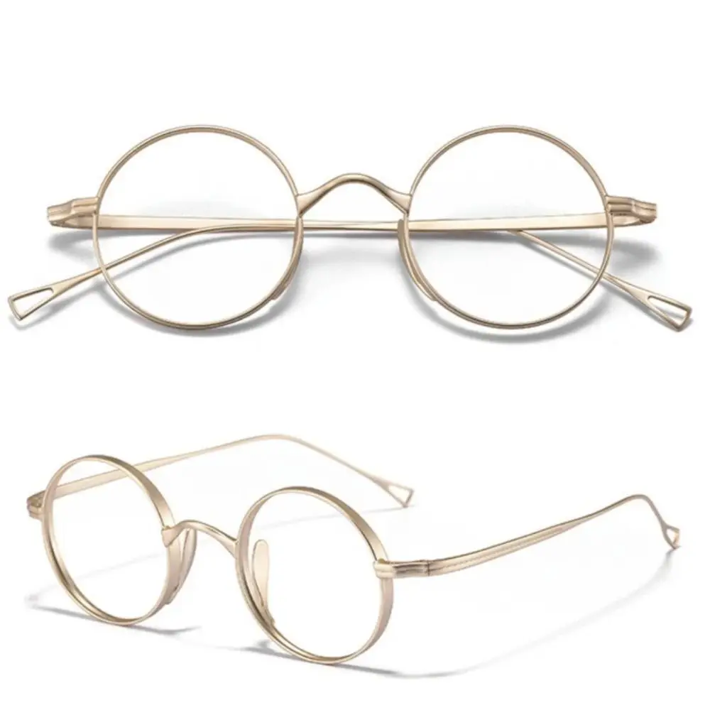 

New Pure Titanium Glasses Frame Oval Shape Simple Design Eyeglasses Frames Classic Retro Eye Decoration