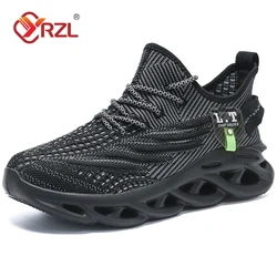 YRZL Men Sports Running Black Jogging Shoes Casual Sneakers Outdoor Breathable Mesh Women Light Shock-absorption Sneakers Man