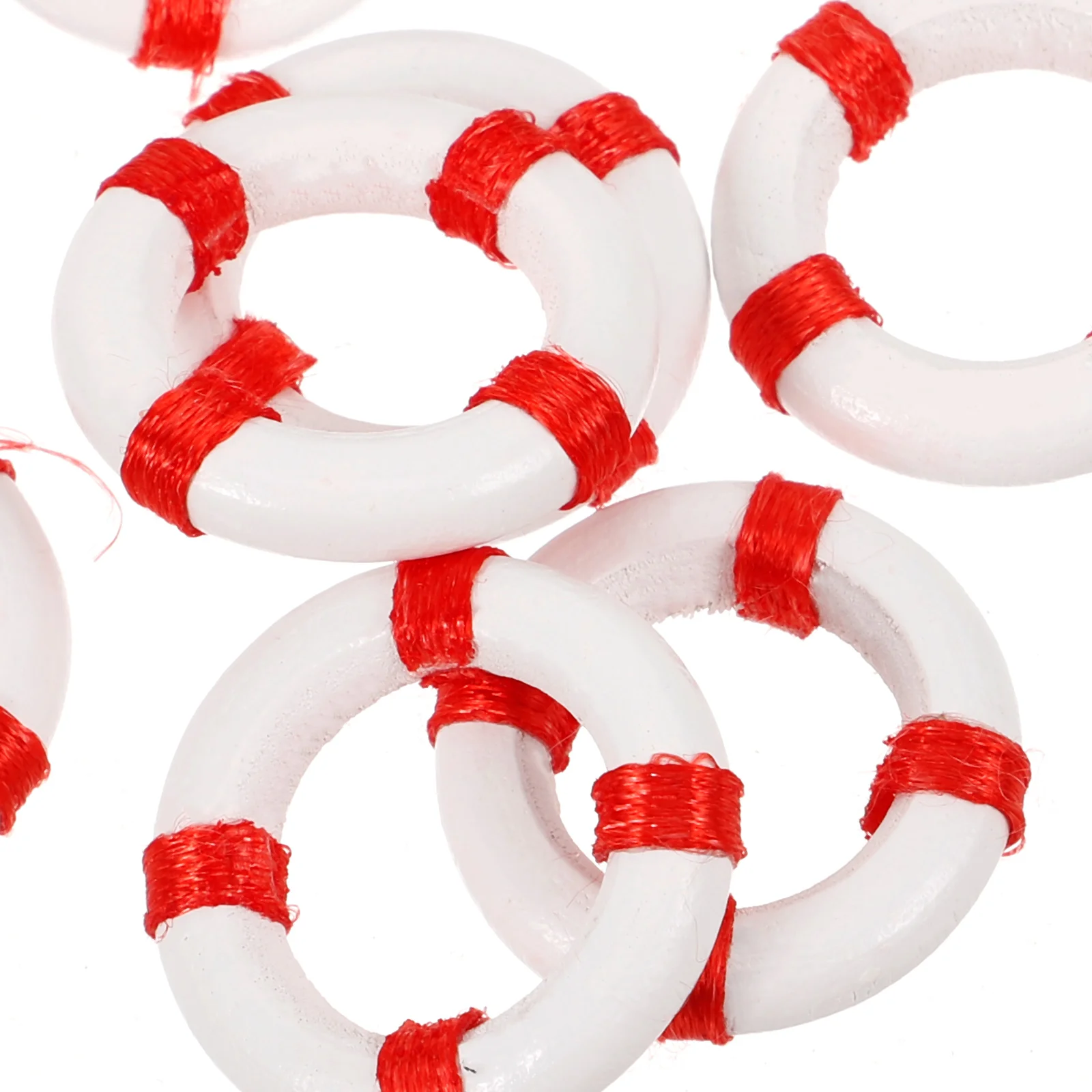 10 PCS Sea Decor Kids Toys Mini Swimming Life Ring Miniature Child Lifebuoy Decoration