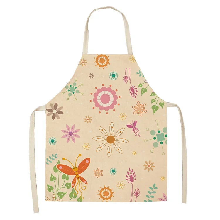 Cartoon animal leaf pattern For home and kitchen customizable apron Child apron Woman kitchen apron Women kitchen apron aprons