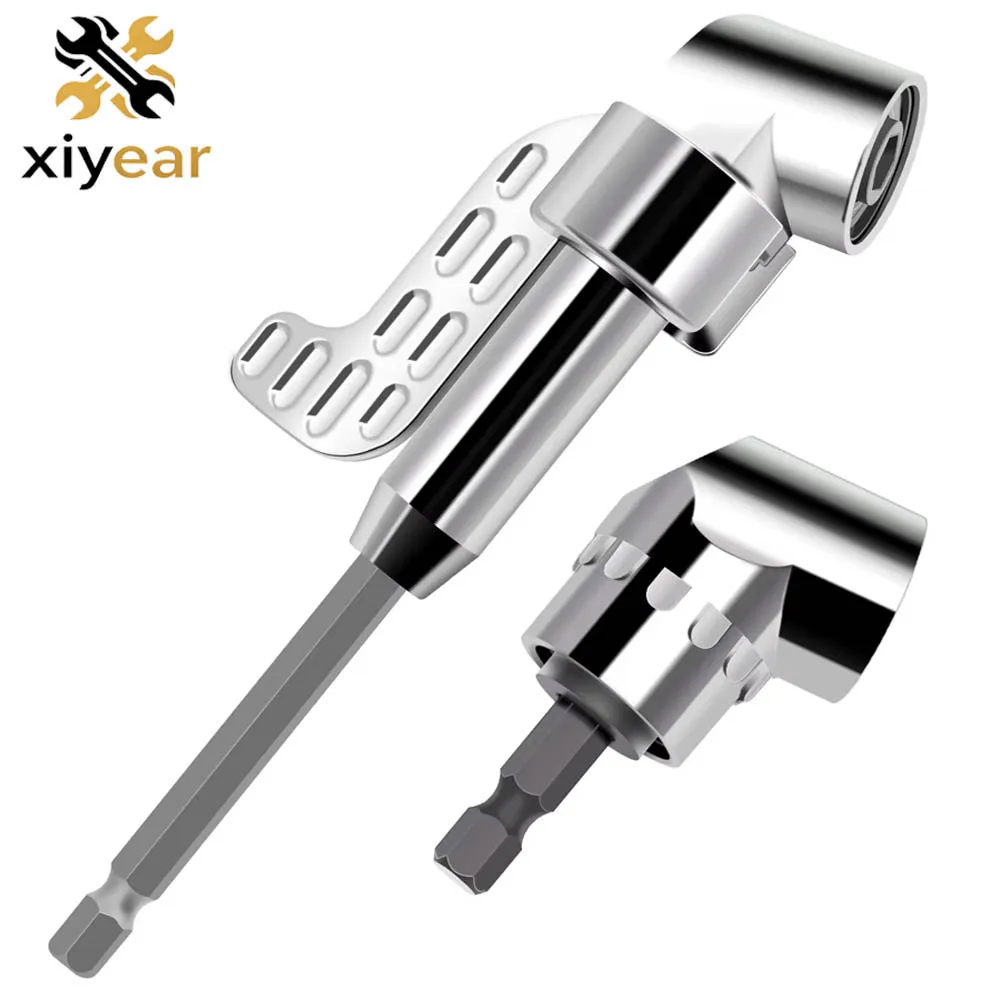 1/4 Inch Magnetic 105 Degree Right Angle Screwdriver Adapter Adjustable Bit Holder Extension Angle Driver Screw Repair Tool