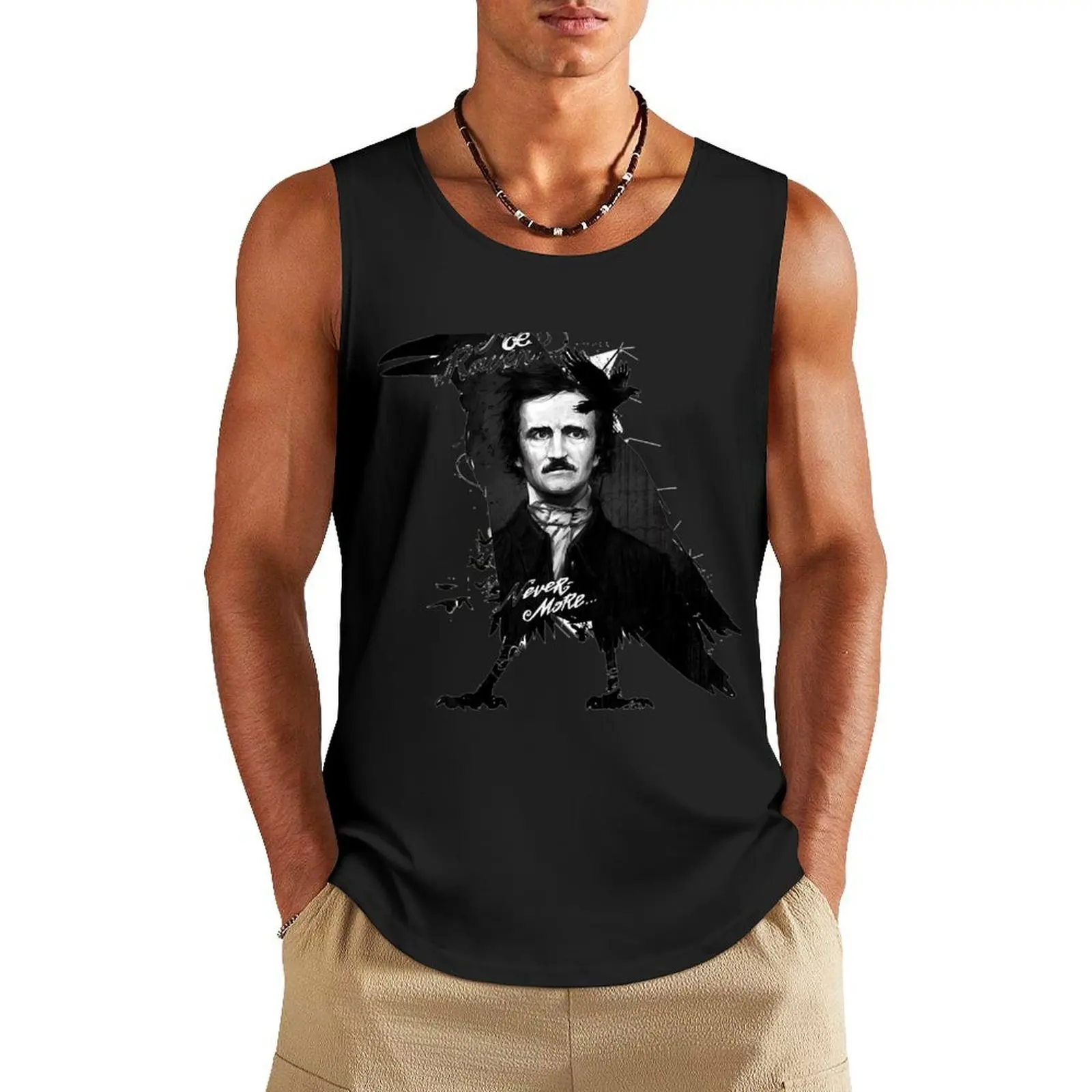 

More Then Awesome Edgar Art Allan Poe Cool Graphic Gifts Tank Top gym training accessories t shirt t-shirt Men's Gym man