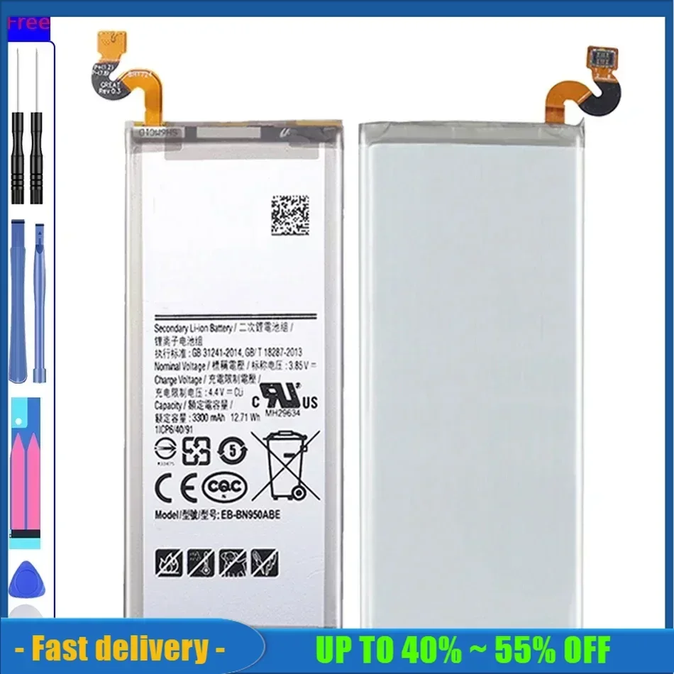 

Аккумулятор EB-BN950ABE 3300 мАч для Samsung Galaxy Note 8 Note8 N950 SM-N950F N950FD N950U/U1 N950W N950N N9500 аккумулятор + бесплатный инструмент