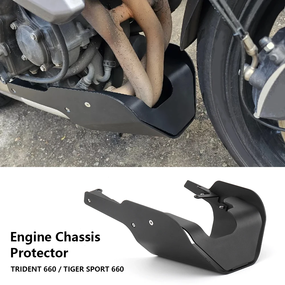 

Защитная пластина для рамы мотоцикла Tiger Sport 660 2022- и Trident 660 2021- (защита двигателя и шасси)