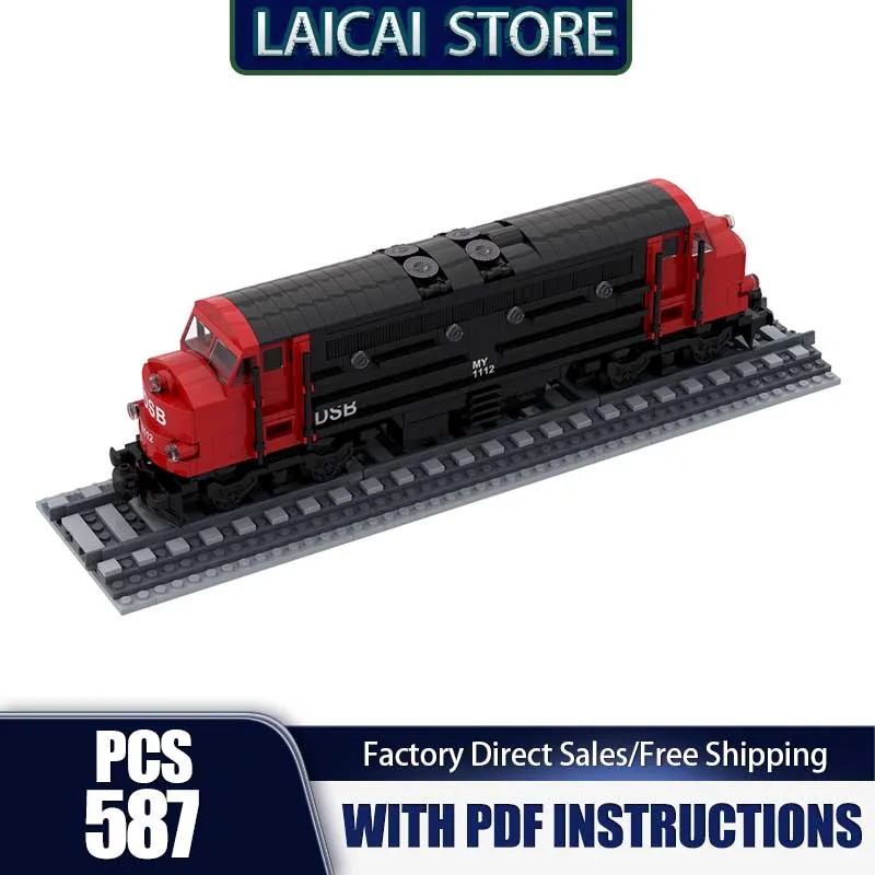 Railway Train Model Moc Building Bricks DSB Litra MY Locomotive Model Technology Modular Block Toy DIY Set Assembly Gifts