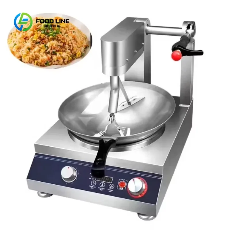 Customized Industrial Restaurant Kitchen Stir Fryer Fried Rice Electric Gas Wok Smart Commercial Automatic Cooking Robot Cooker