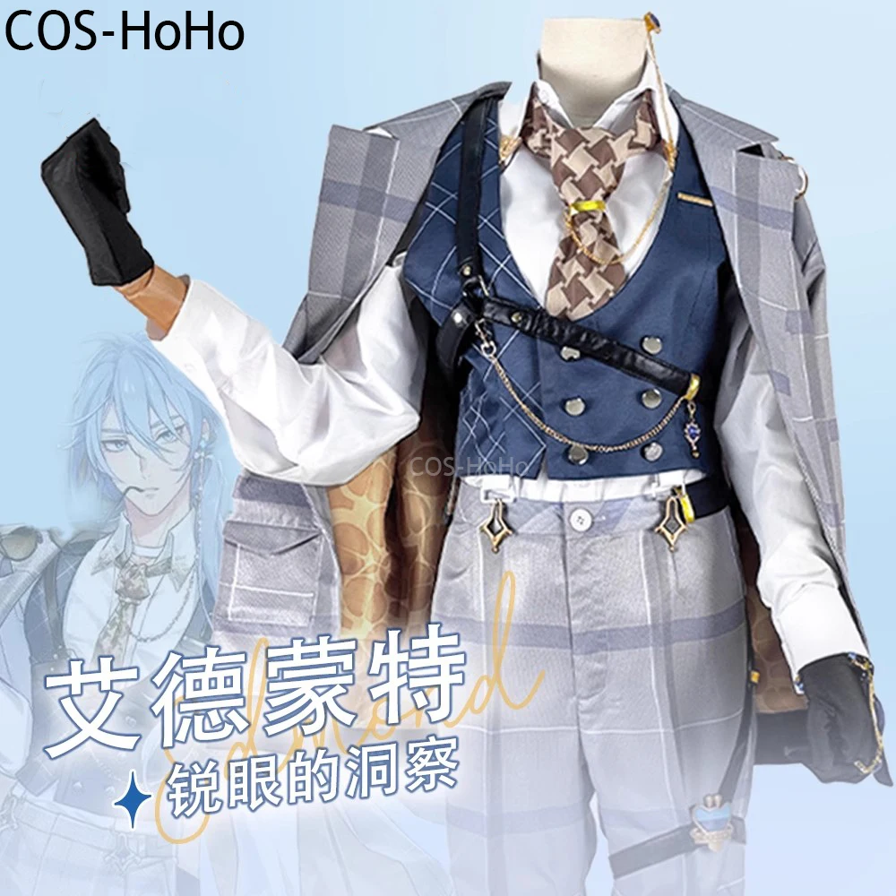 COS-HoHo Nu: بدلة لعبة كرنفال إدموند ذات العيون الحادة زي رائع وسيم زي تنكري لحفلات الهالوين