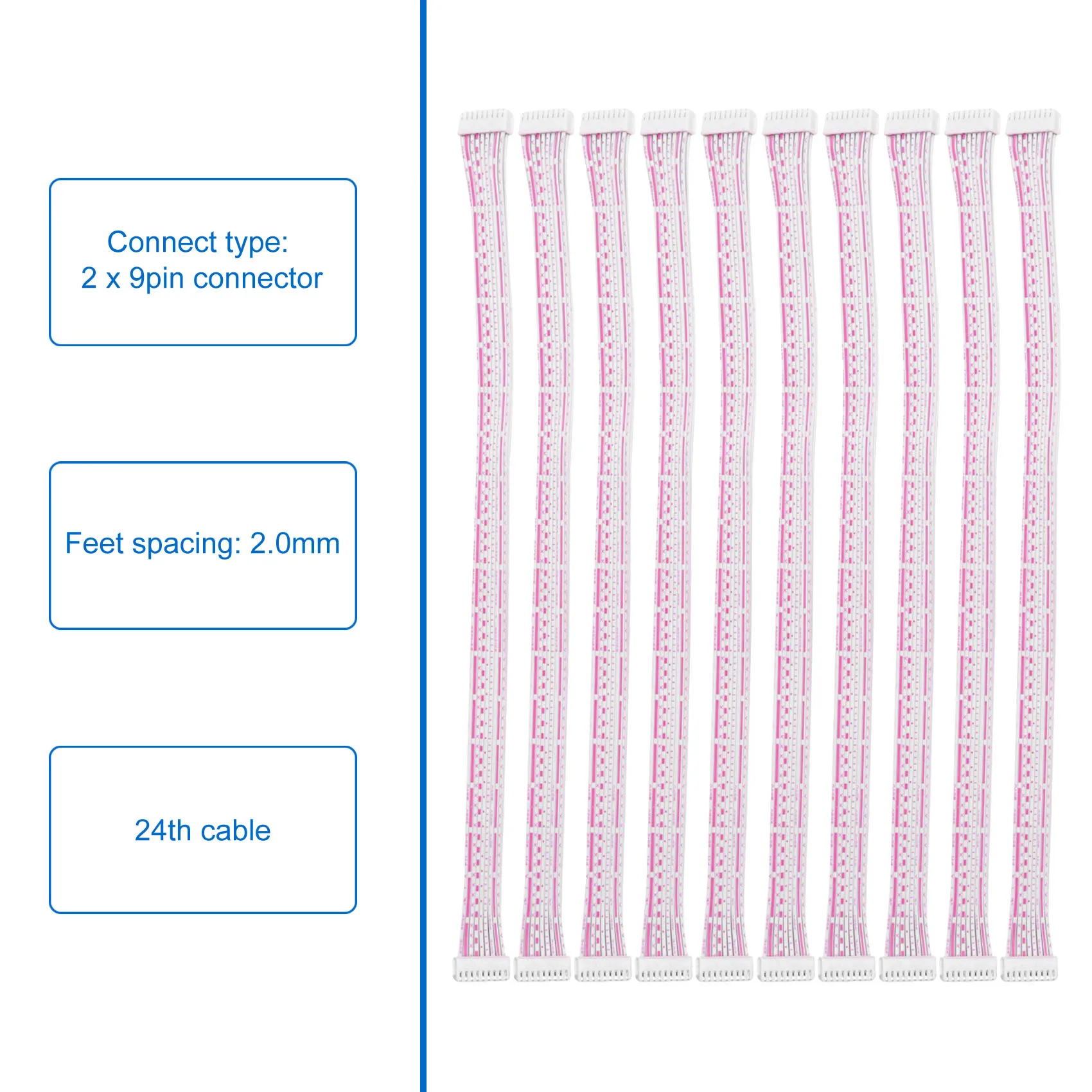 10Pcs/Set 18 Pin Signal Data Ribbon Cable for Bitmain Antminer S9 S7 L3 L3+ L3++ K5 R4 30cm