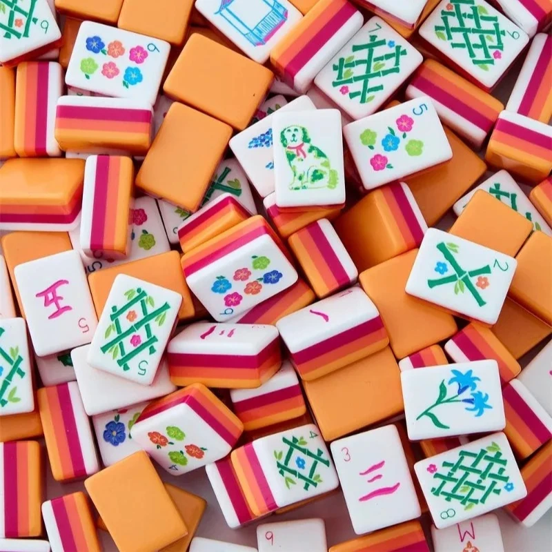 

4-Layer American Mahjong Set 160 Tiles - Melamine/Acrylic Artistic Mahjong Tiles American Mah Jongg Game for Family Party Travel