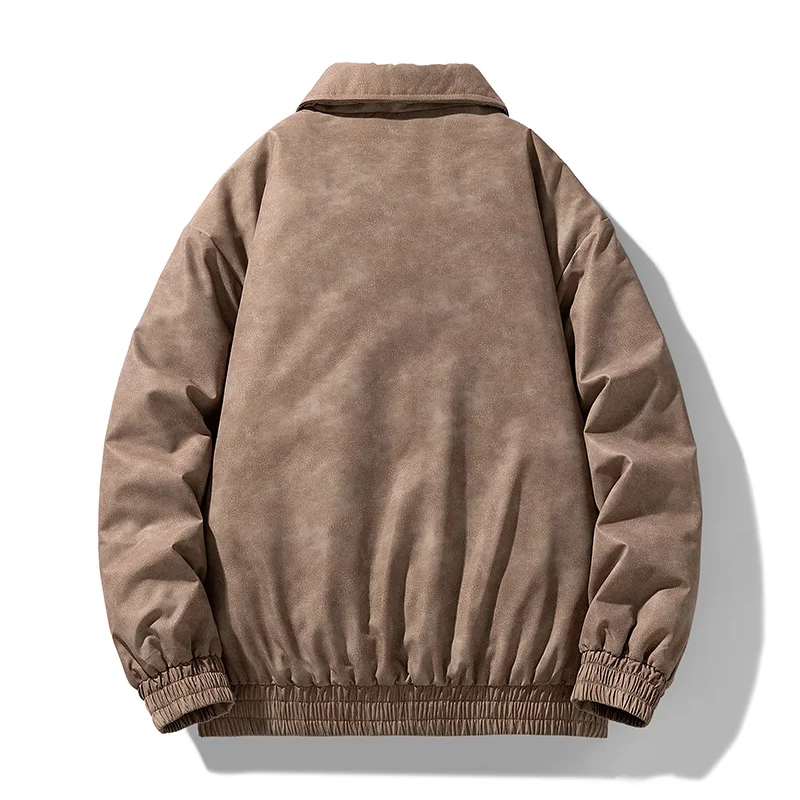 سترة قطنية كبيرة الحجم من الجرافين للتدفئة في الهواء الطلق معطف فضفاض عصري ماركة معطف شتوي سميك دافئ معطف طية صدر السترة