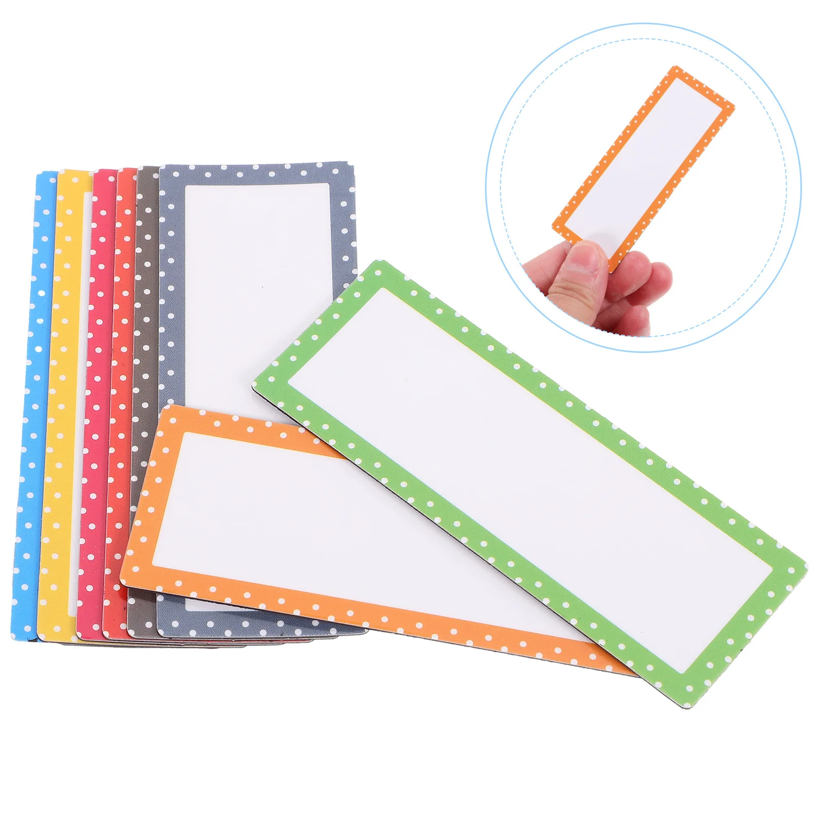 

8Pcs Magnetic Dry Erase Labels Reusable Name Tags for Whiteboards Refrigerators Cabinets Multipurpose Writable Magnets