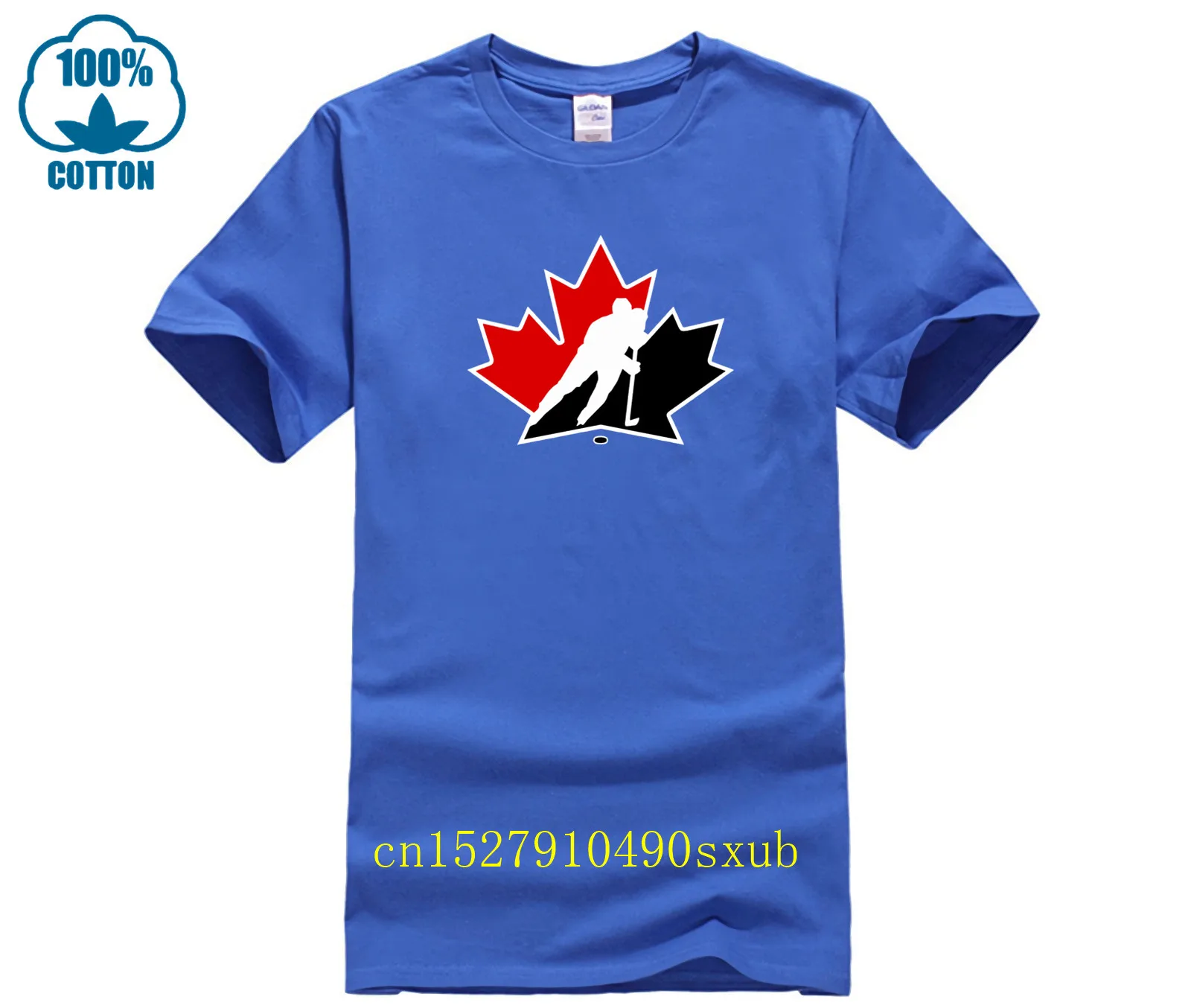 Men\'s Print Casual 100% Cotton T-Shirt Popular CANADA Ice Hockey Team T Shirt Cotton New