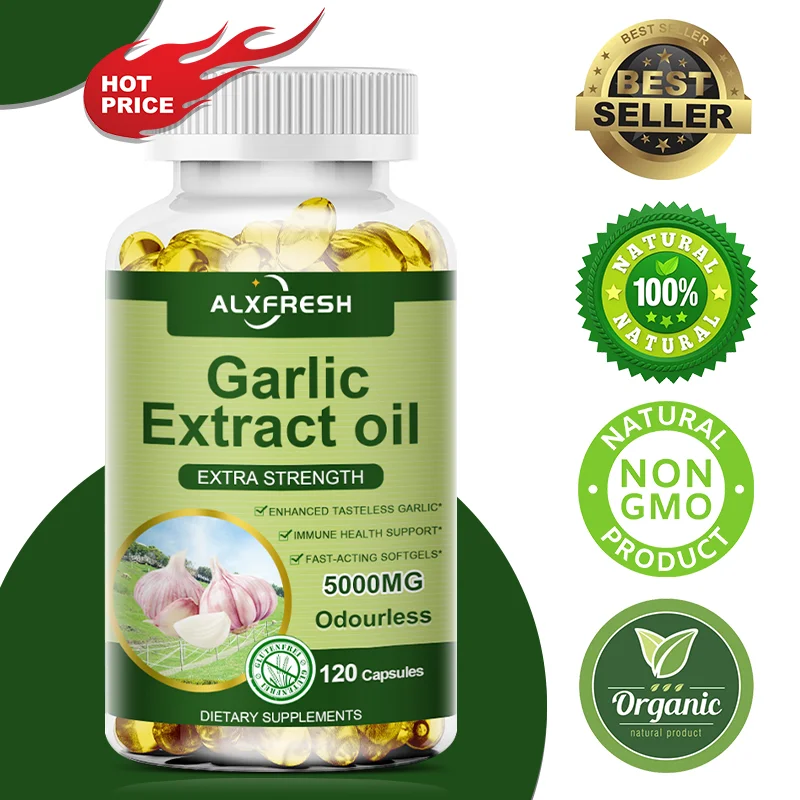 Garlic Extracts Capsules for Cardiovascular Health Improve Antioxidant Anti-inflammatory and Digestive System Enhance Immunity