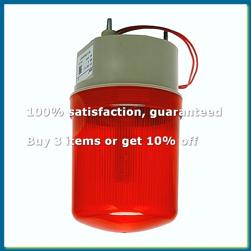 Industrial Flashing Sound Alarm Light BEM-1101J 220V Red LED Warning Rotating Light Acousto-Optic Alarm System