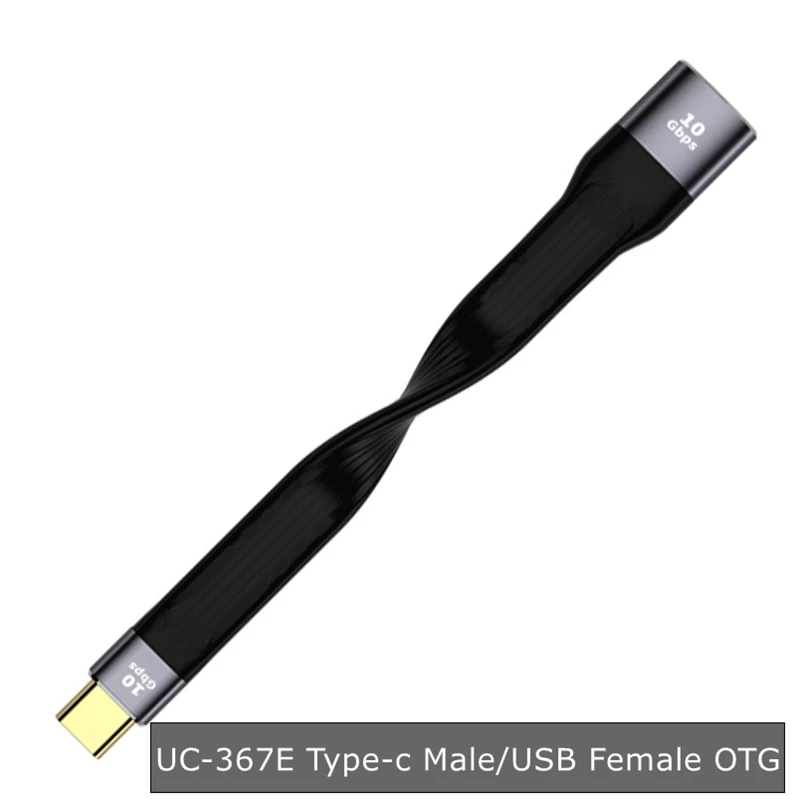 USB3.1 to Type C 10Gbps Gen2 OTG Date Cable Male to Female Data USB C charge Cord for PC TV Hard Disk Extension Short Cable 13cm