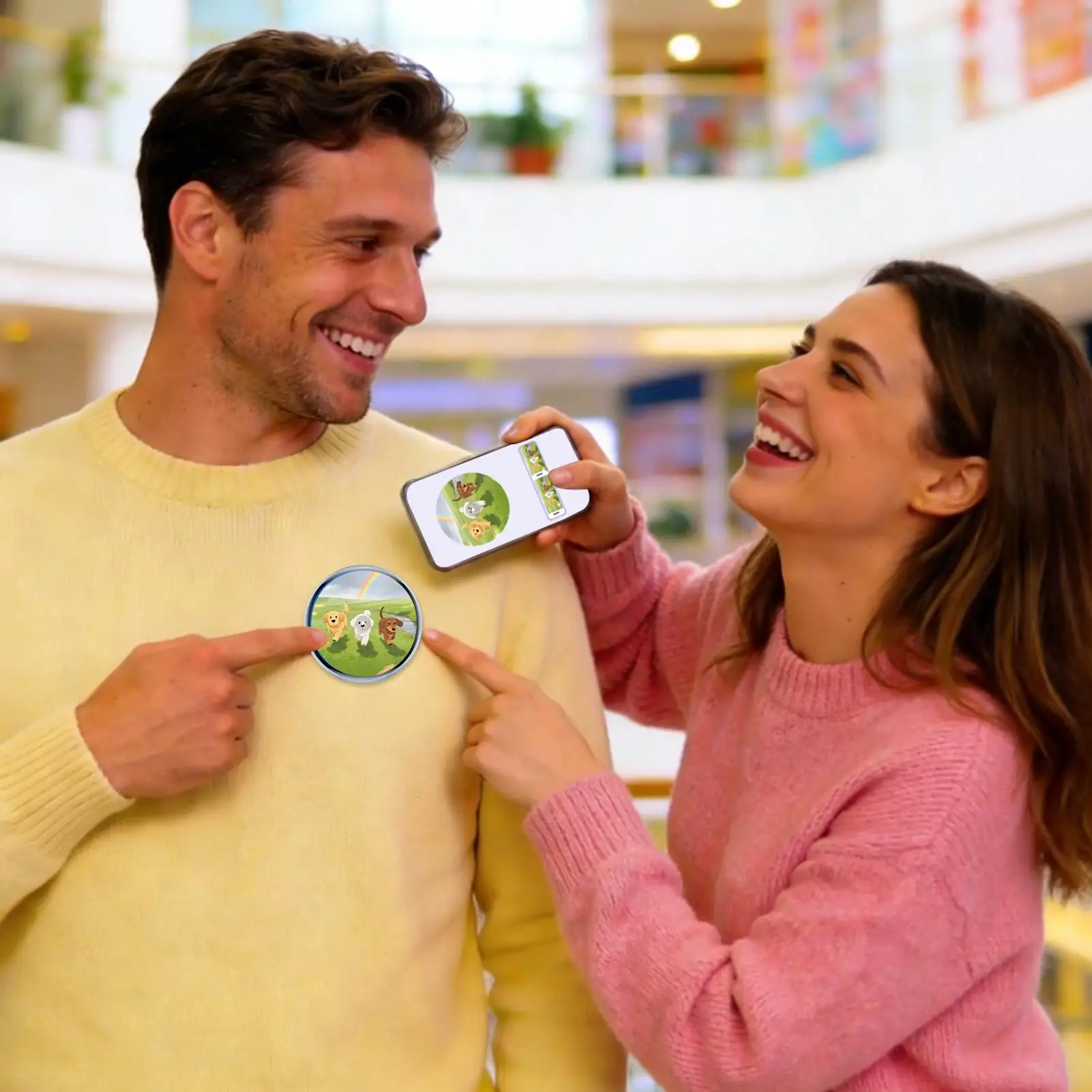 

Anime E-Badge Display Pin 1.7 Inch Touch Screen LED Button Touchscreen Photo Frame With Video Playback Dropshipping