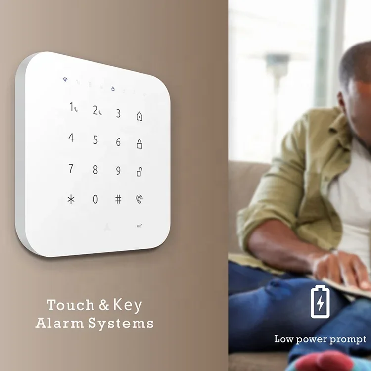 Smart Home Security Alarm System, Auto-Monitoramento, Chamada móvel, Tela de Toque, Wi-Fi, GSM