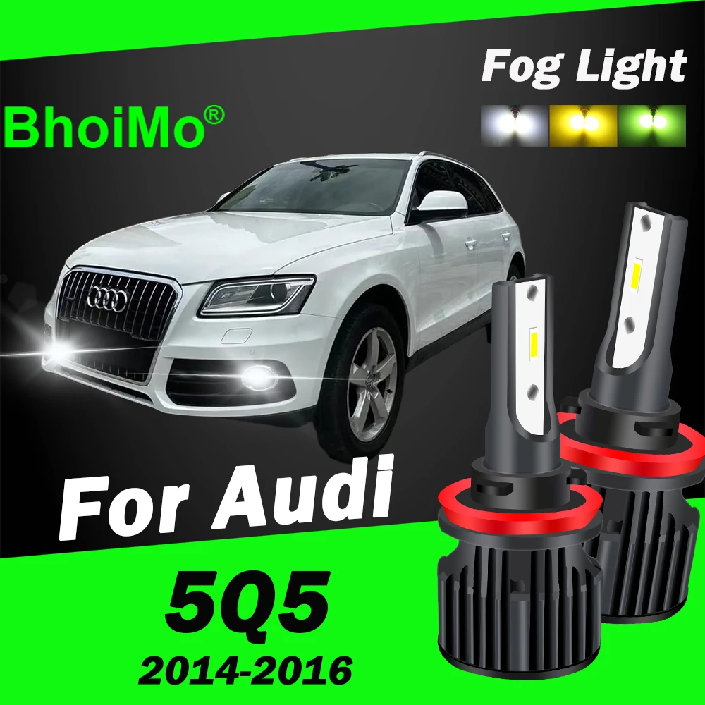 

BhoiMo For Audi 5Q5 Front Fog Lights Led Bulb 2014 2015 2016 Lamps Auto Car
