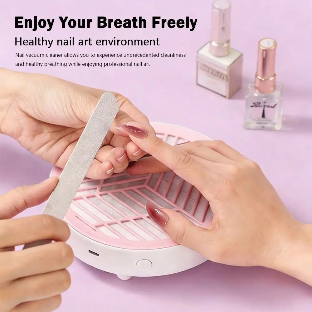 Low Noise Nail Dust Collector Powerful Suction Nail Collecting Nail Vacuum Fan Portable Manicure Tools Nails Dust Extractor