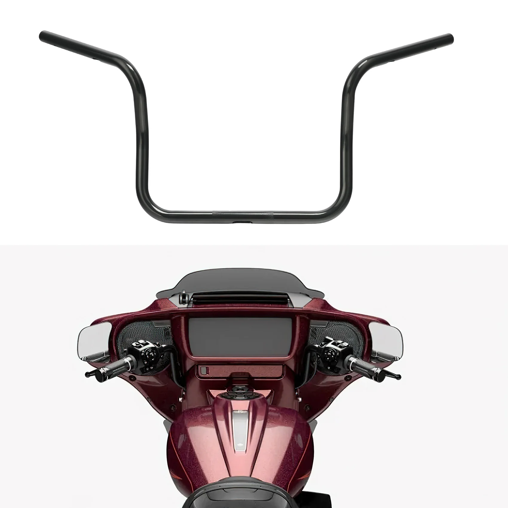 12/14 inch Rise Ape Hanger Handlebar For Harley Street Glide FLHX 2024 Motorcycle