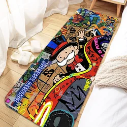 Hot Game Dollar Monopolies Door Mat Entrance Non-slip Washable Kitchen Carpet Living Room Hallway Rugs Bathroom Bath Door Mats