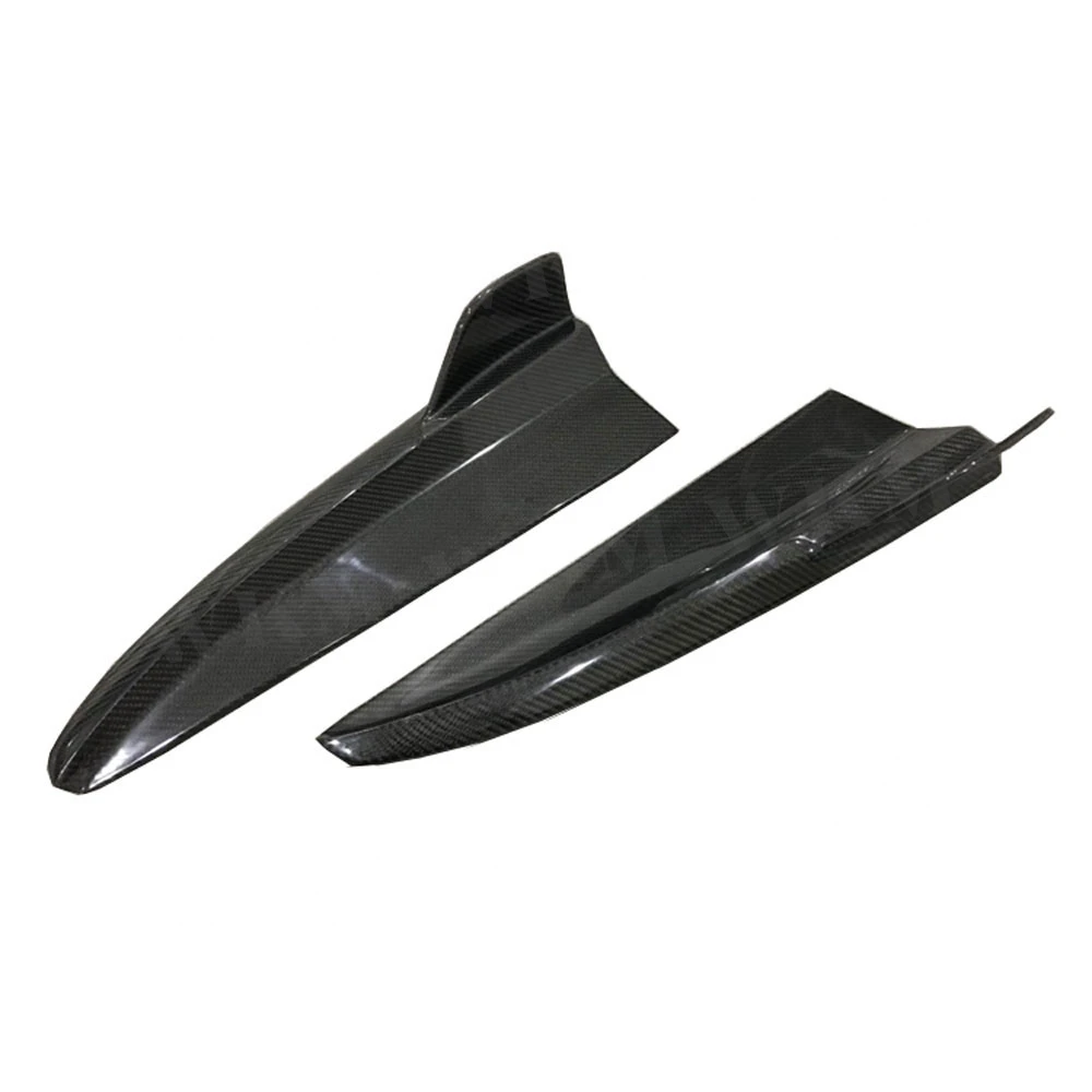 2Pcs Carbon Fiber Rear Bumper Lip Splitters Aprons Flaps For Benz C Class W205 C205 C63 2015-2019 Cup Side Wing Styling