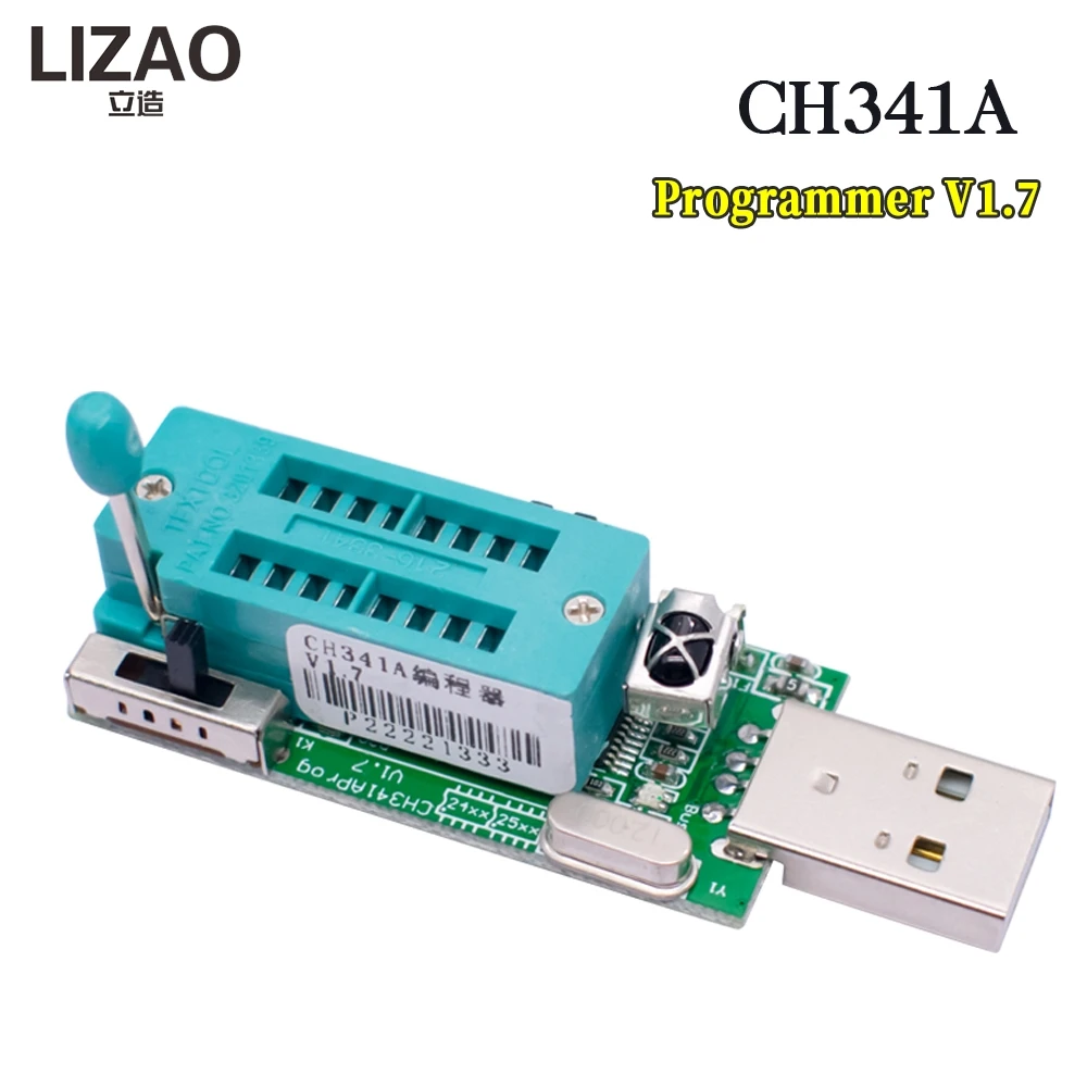 LIZAO-Programmeur de changement de niveau, CH34l\'autorisation, V1.7, 1.8V, W25Q64FW, W25QogeneFW, Gd25LQ64