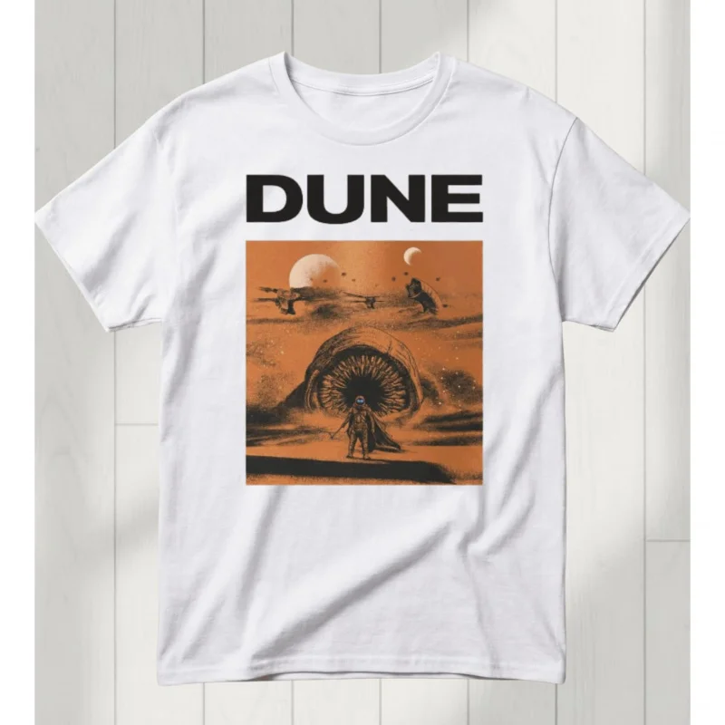 

Vintage Dune 1965 Sic fi fan Gift t shirt 100% cotton printed tee Short-sleeve Graphic clothes All size Tops S-6XL