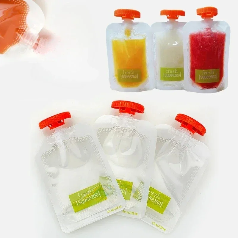 10 Stück Baby-Nahrungsmittel-Aufbewahrungsbeutel Küchenspender für Beikost Baby-Fruchtpüree-Beutel Wiederverwendbare Quetschbeutel