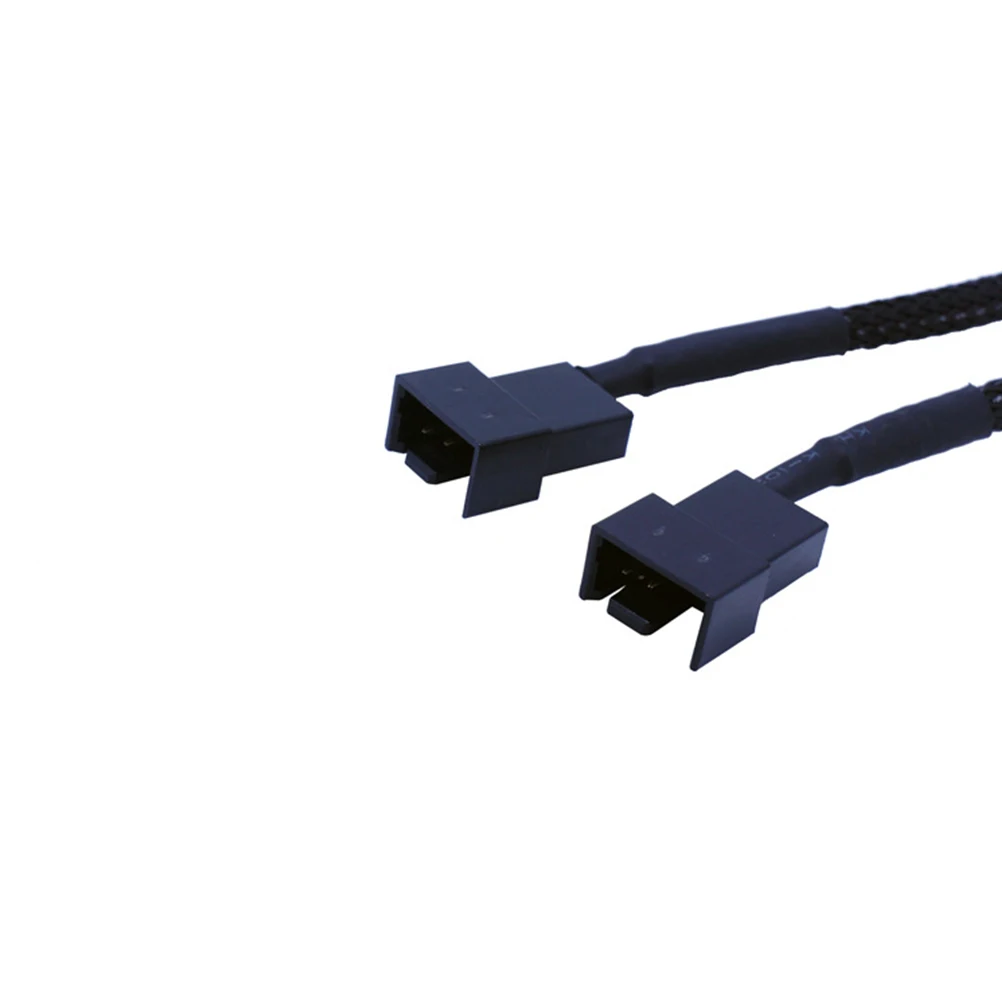 

3pc Pwm Splitter Cable For Pc Black Design Temperature Control Fan Extender Cable 4 Pin To 3 Pin Cooling Fan