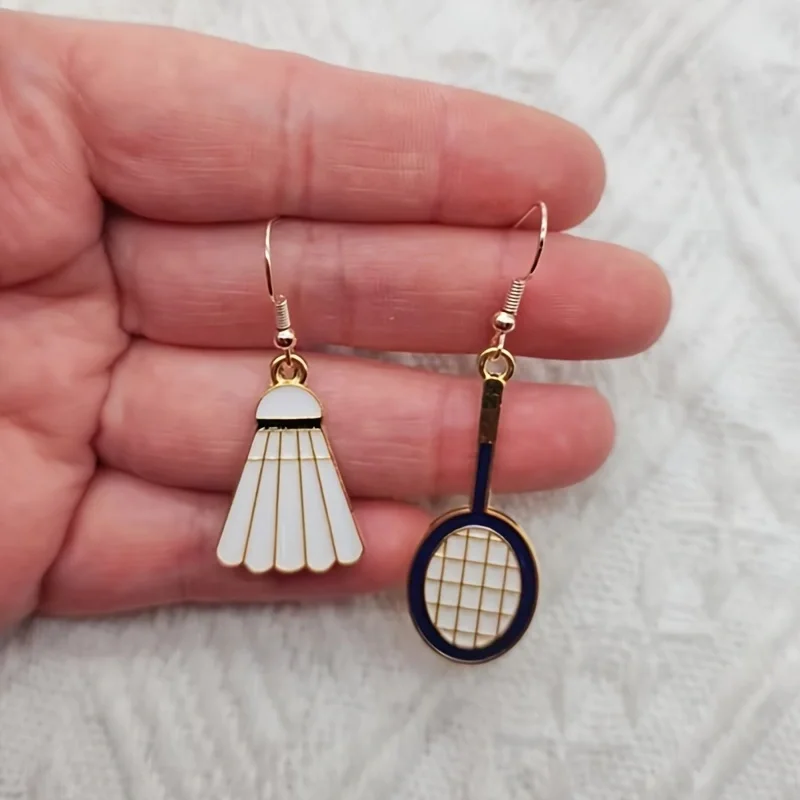 10pcs badminton racket earrings, women's earrings, the best choice for gifts