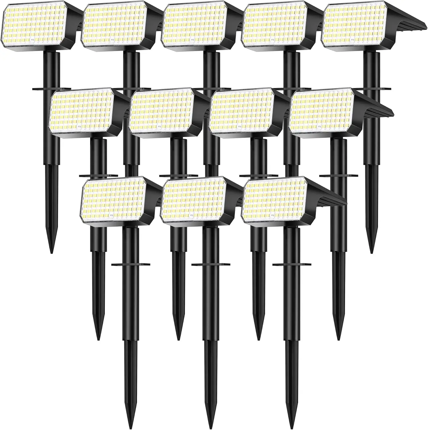 Outdoor Wall Lights Clear Crackle Glass 4x4 Post Fit 12 Pack Waterproof Winter Green