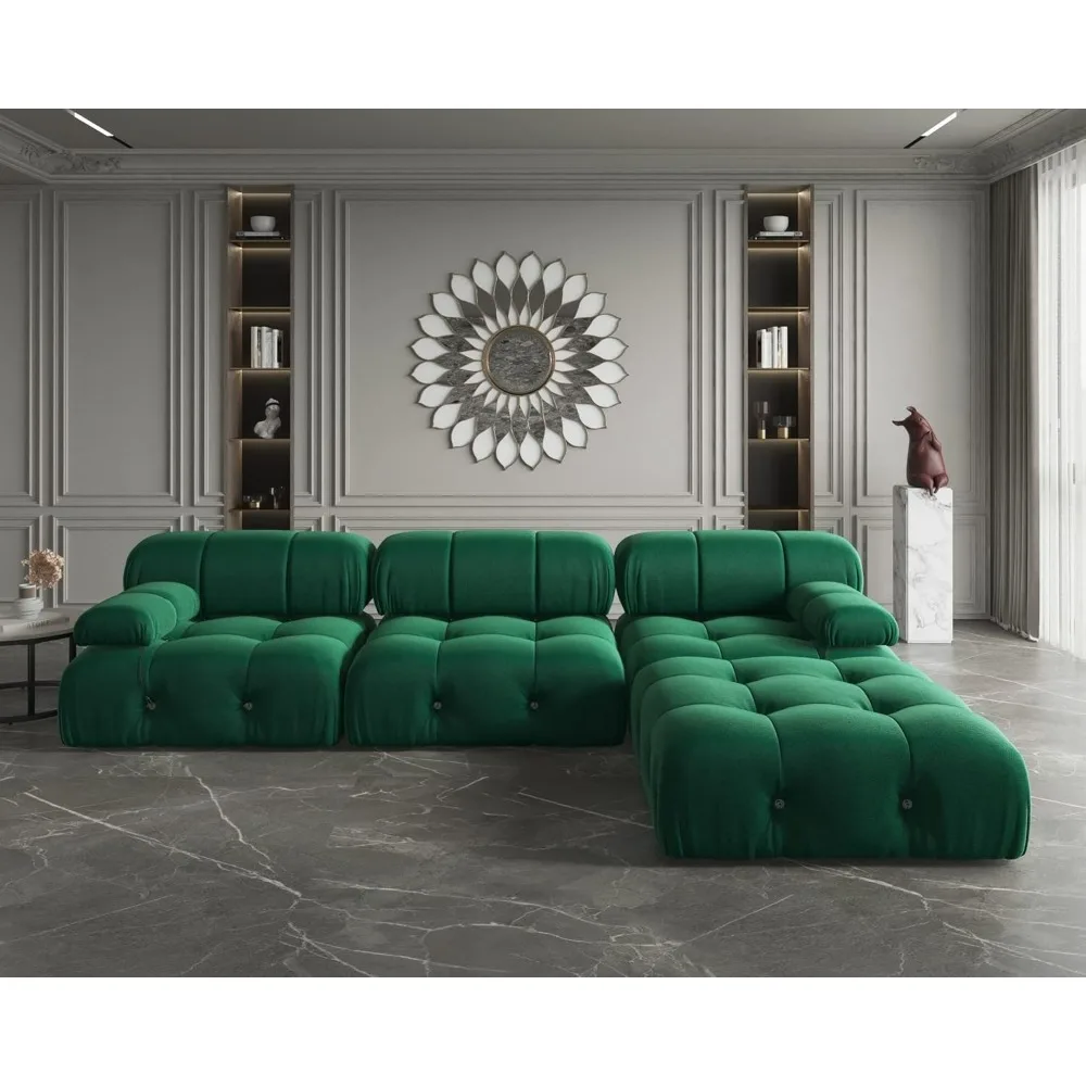 

Couch Living Room Sofas Office Convertible Modular Sectional Sofa Set Tufted Couch With Chaise and Storage for Living Room Chair