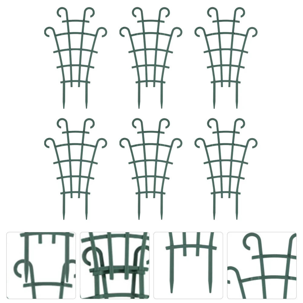 6 Pcs Plant Climbing Bracket Support Rods of Plants Orchard Garden Stakes Flower Holder Guide Climbers Tomatoes Vine