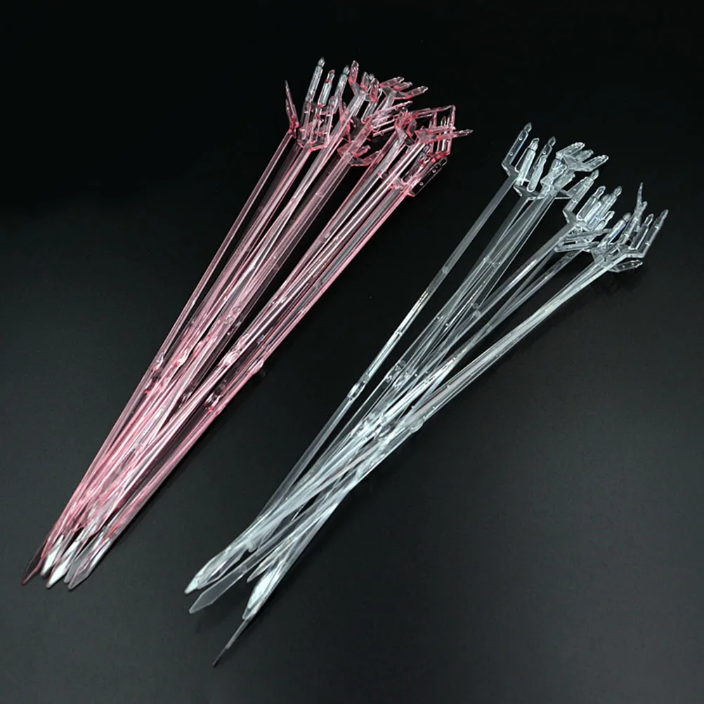 

80 Pcs Accessories Bouquet Card Holder Baby Transparent Floral Supply Packaging