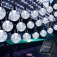8 Modes Solar Light Crystal Ball Honey Bee LED String Lights Fairy Lights Garlands for Christmas Party Easter Outdoor Decoration