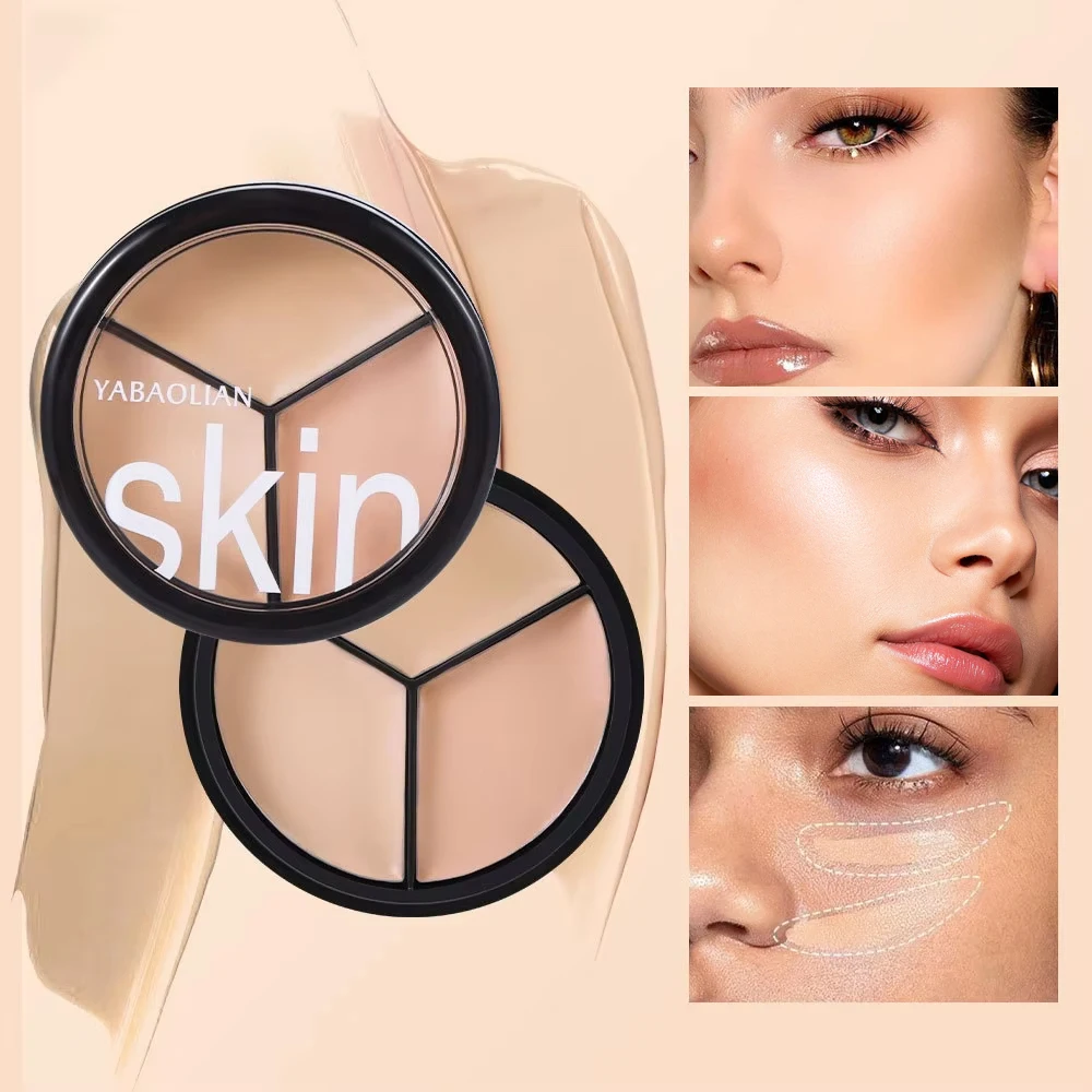 3色コンシーラー、フルカバーカラー、コンシーラー、クマや小じわに効くウォータープルーフ