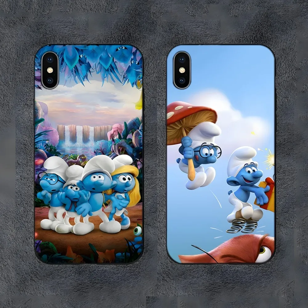 Cartoon The S-Smurfs Phone Case For Samsung S21,S22,S23,S30,Ultra,S20,S30,Plus,S21 Fe,10,9,5G Silicone Cover