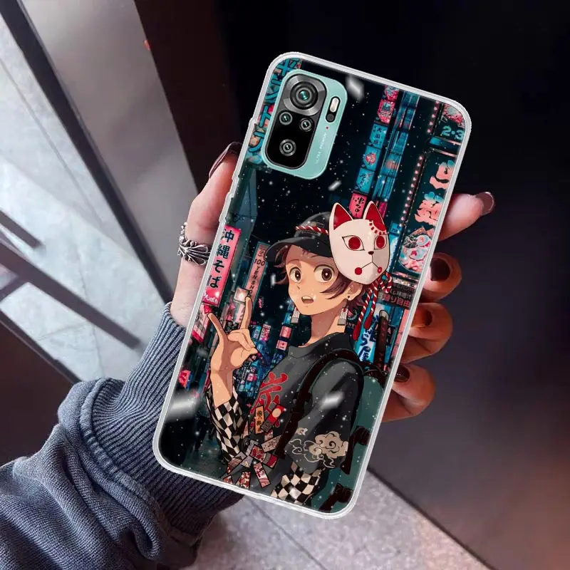 Anime Demon Slayer Tanjiro Phone Case For Xiaomi Redmi Note 14 13 12 11 10 11E Pro Plus 12S 11S 11E 11T 10S Soft TPU Back Cover 