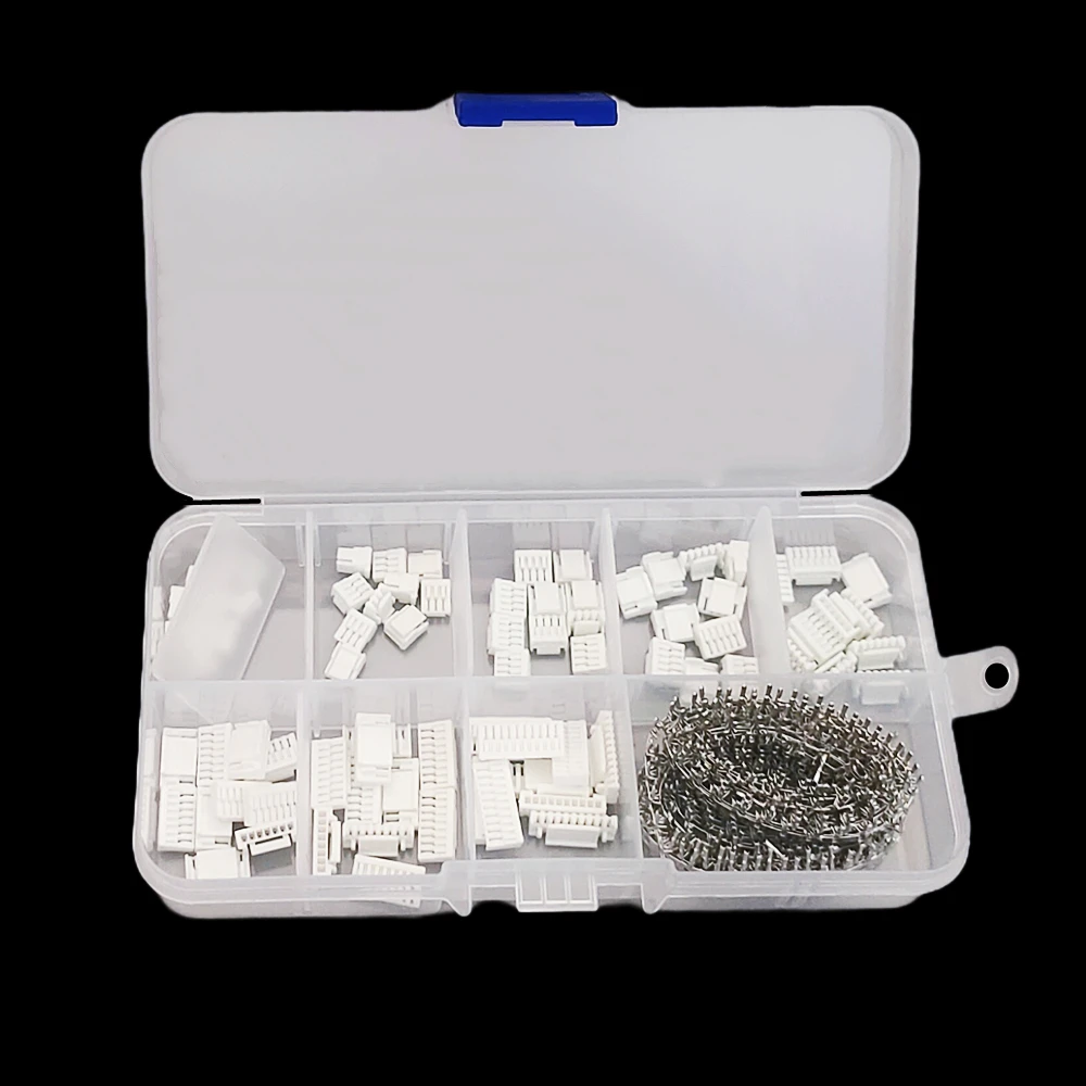 530-teiliges GH1.25mm Pitch-Steckverbinder-Sortiment mit Gehäuse und Crimpklemmen für 3D-Drucker, Flugsteuerungen und DIY-Projekte